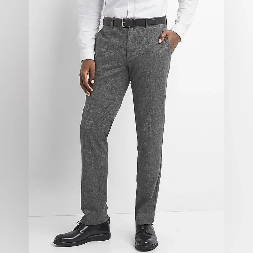 GAP STRAIGHT FIT Men's Gray Dress Pants